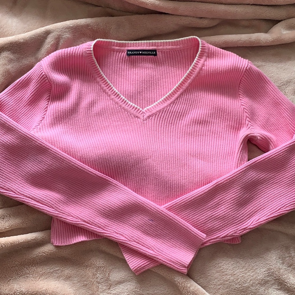 Pink Cropped Sweater